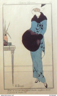 Gravure De Mode Costume Parisien 1913 Pl.115b HOHORE H Robe De Juvetin - Aguafuertes