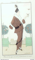 Gravure De Mode Costume Parisien 1914 Pl.141 HONORE H Robe De Juvetyn - Acqueforti