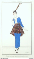 Gravure De Mode Costume Parisien 1914 Pl.155 VAN BROCK Jan-Robe De Serge - Aguafuertes