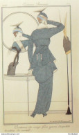 Gravure De Mode Costume Parisien 1914 Pl.157b LHUER Victor Costume De Serge - Eaux-fortes