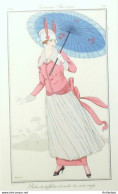 Gravure De Mode Costume Parisien 1914 Pl.174 LORENZI Fabius-Robe De Taffetas - Radierungen