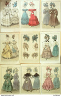 Gravures De Mode Costume Parisien 1829 Lot 31 9 Pièces - Acqueforti