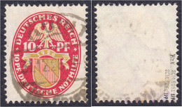 10 + 10 Pf. Deutsche Nothilfe 1926, Sauber Gestempelt, Wasserzeichen ,,X" (stehend), Tiefst Geprüft Schlegel BPP. Mi. 1. - Sonstige & Ohne Zuordnung