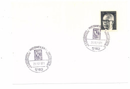 5180 ESCHWEILER - WEISWEILER, Postgeschichte, Sonderstempel 1971 Zur 3. Briefmarken Ausstellung - Eschweiler