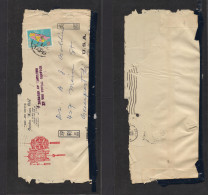 TAIWAN. 1971 (8 Jan) Taipeh - USA, NY. Operation "Happy Child" Fkd Color Illustrated Envelope Damaged In Transit + Speci - Sonstige & Ohne Zuordnung