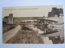 Eyne (bijOudenaarde) De Nieuwe Brug En Scheldezicht Uitgever: Van Maercke Opgelet ! De Kaart Is Bijgeknipt 13 X 8 Cm - Oudenaarde