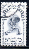 UAR EGYPT EGITTO 1960 SPORTS WEIGHT LIFTER  SPORT 5m USED USATO OBLITERE' - Oblitérés