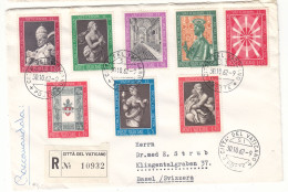 Vatican - Lettre Recom De 1962 - Oblit Citta Del Vaticano - Exp Vers Basel - - Covers & Documents