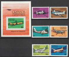 GRENADINES - N°164/9+BLOC N°22 ** (1976) Avions - Grenade (1974-...)