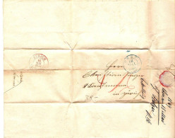 Schweiz Suisse 1849: Siegel-Faltbrief (offen) Von Chur Nach Zürich Mit Stempel CHUR 16 MAI 49 - ...-1845 Precursores