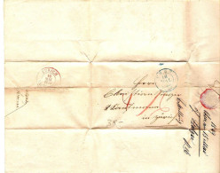 Schweiz Suisse 1849: Siegel-Faltbrief (offen) Von Chur Nach Zürich Mit Stempel CHUR 16 MAI 49 - ...-1845 Prephilately