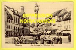 67 BAS RHIN / MOLSHEIM / LA FONTAINE ET L'HÔTEL DE VILLE / ANIMÉE - Molsheim