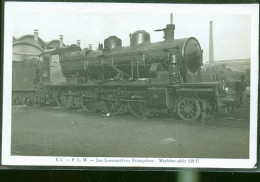LES LOCOMOTIVES FLEURY PLM CP PHOTO 3 - Gares - Avec Trains