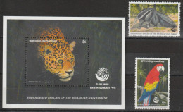 GRENADINES - N°1394/5+BLOC N°260 ** (1992) Animaux - Grenade (1974-...)