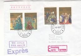 Vatican - Lettre Exprès De 1987 - Oblit Citta Del Vatican0 - Exp Vers Kirchheim - - Brieven En Documenten