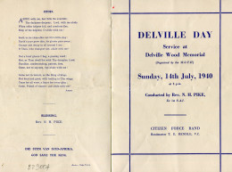 1940 South Africa Delville Day Memorial Service Booklet - Südafrika