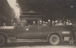 TRES BELLE  CARTE PHOTO / BUS / REICHSPOFT / TRINKHALLE / 1927 - Busse & Reisebusse