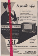 Pub Reclame - Radio NSF Aristona - Sa Solura Bruxelles - Orig. Knipsel Coupure Tijdschrift Magazine - 1953 - Publicités