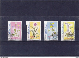 FEROE 1988 FLEURS Yvert 156-159, Michel 162-165 Oblitérés, VFU Cote 13,50 Euros - Féroé (Iles)