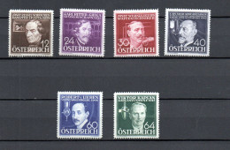 Austria 1936 Old Set Inventors/Scientists Stamps (Michel 632/37) MLH - Ungebraucht