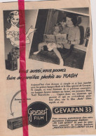 Pub Reclame - Gevaert Film Gevapan 33 - Orig. Knipsel Coupure Tijdschrift Magazine - 1953 - Publicités