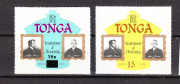 Tonga   -  1978.  Establishment Del Cristianesimo Alle Isole Tonga. Christianity  MNH. Ovpt. New Value - Cristianismo