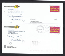 FRANCE 2005. PAP Y&T Type (n°3760) - " Le Temps Des Amours Franck Sorbier " Sur 2 Enveloppes. LA POSTE  Phil@poste. TB. - Pseudo-interi Di Produzione Ufficiale