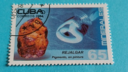 CUBA - Timbre 2004 : Minéraux - Réalgar, Pigment Et Peinture - Gebruikt