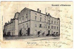 CPA Souvenir D'ETTELBRÜCK : Ecole Agricole RARE Mais Un Peu Défraichie - Circulée En 1904 - J.A. Weber Photo, Ettelbrück - Ettelbruck