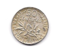 50 Centimes  "semeuse " 1915 ARGENT    TTB - 50 Centimes