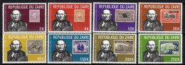 Zaire 1980 OBCn° 1001-1008 *** MNH Cote 6 € Sir Rowland Hill - Unused Stamps