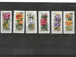 BHUTAN Nº 407 AL 410 Y AE 123 AL 124 - Roses