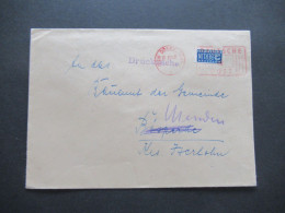 Bizone 12.1948 Notopfer Ungezähnt Mit Freistempel Deutsche Post Düsseldorf Drucksache Werner Verlag DD Lohausen - Lettres & Documents
