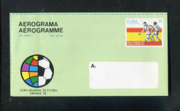 "KUBA" 1982, Aerogramm "Fussball-WM Spanien" ** (R0084) - Aéreo