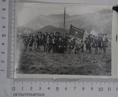 Photographie PLOMBIERE SAINT ST MARCEL Savoie : Promesse Scout 1934 Scouts De France Boy Boyscout Abbé Blanc Comte Revel - Objects