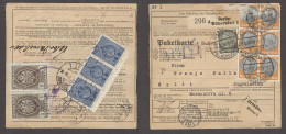 YUGOSLAVIA. 1938. Germany / Berlin - Split. Fkd Package Receipt German + Yougoslavian + Fiscal Tax Stamps. Interesting C - Other & Unclassified