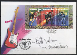 Martin Mörck. Sweden 1991. Music In Sweden. POP Music. Michel 1685 - 1687. FDC. Signed. - FDC