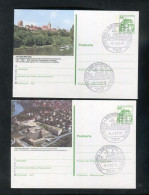 "BUNDESREPUBLIK DEUTSCHLAND" 1981, 2 Bildpostkarten Je Mit Bildgleichem Stempel Ex "BAD WIMPFEN" (B0095) - Cartoline Illustrate - Usati