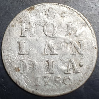 Provincial Dutch Netherlands Holland Hollandia 2 Stuiver 1780 Silver - Monete Provinciali