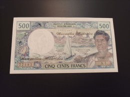 Billete De Los Territorios Franceses Del Pacífico De 500 Francs, Serie A, UNC - Neue Hebriden