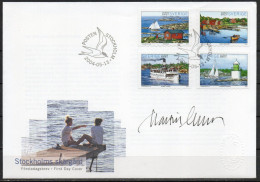 Martin Mörck. Sweden 2004. Summer In Stockholms Swarm. Michel 2406 - 2409. FDC. Signed. - FDC