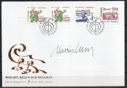 Martin Mörck. Sweden 2006. Composers. Michel 2542 - 2544. FDC. Signed. - FDC
