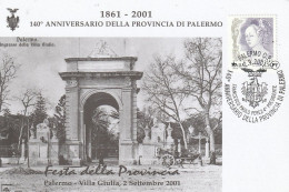 Eventi  Manifestazioni - Palermo 2001 - 1861-2001 - 140° Anniversario Della Provincia Di Palermo - - Betogingen