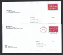 FRANCE 2005. PAP Y&T Type (n°3760)  Sur 2 Enveloppes. Datée Du 15.02.2007 Et Non Datée. LA POSTE  Phil@poste. TB. - Pseudo-officiële  Postwaardestukken