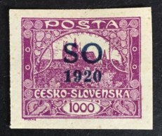 1920 Poland Eastern Silesia Czechoslovakia - Hradcany At Prague Overprint SO 1000 - Unused ( Mint Hinged) - Silésie