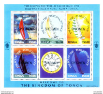 Sport. Vela 1991. Soprastampa "Specimen". - Tonga (1970-...)