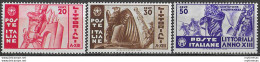 1935 Italia Littoriali Cultura E Arte 3v. Mc MNH Sassone N. 377/79 - Sonstige & Ohne Zuordnung
