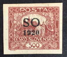 1920 Poland Eastern Silesia Czechoslovakia - Hradcany At Prague Overprint SO 500 - Unused ( Mint Hinged) - Silésie