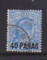 BRITISH  LEVANT    1902    40 Pa  On  2 1/2d  Blue    USED - Brits-Levant