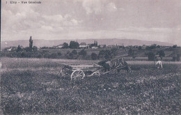 Etoy VD, Attelage De 2 Chevaux Au Char à échelle Pour Le Transport Du Fourrage (9.5.1912) - Étoy